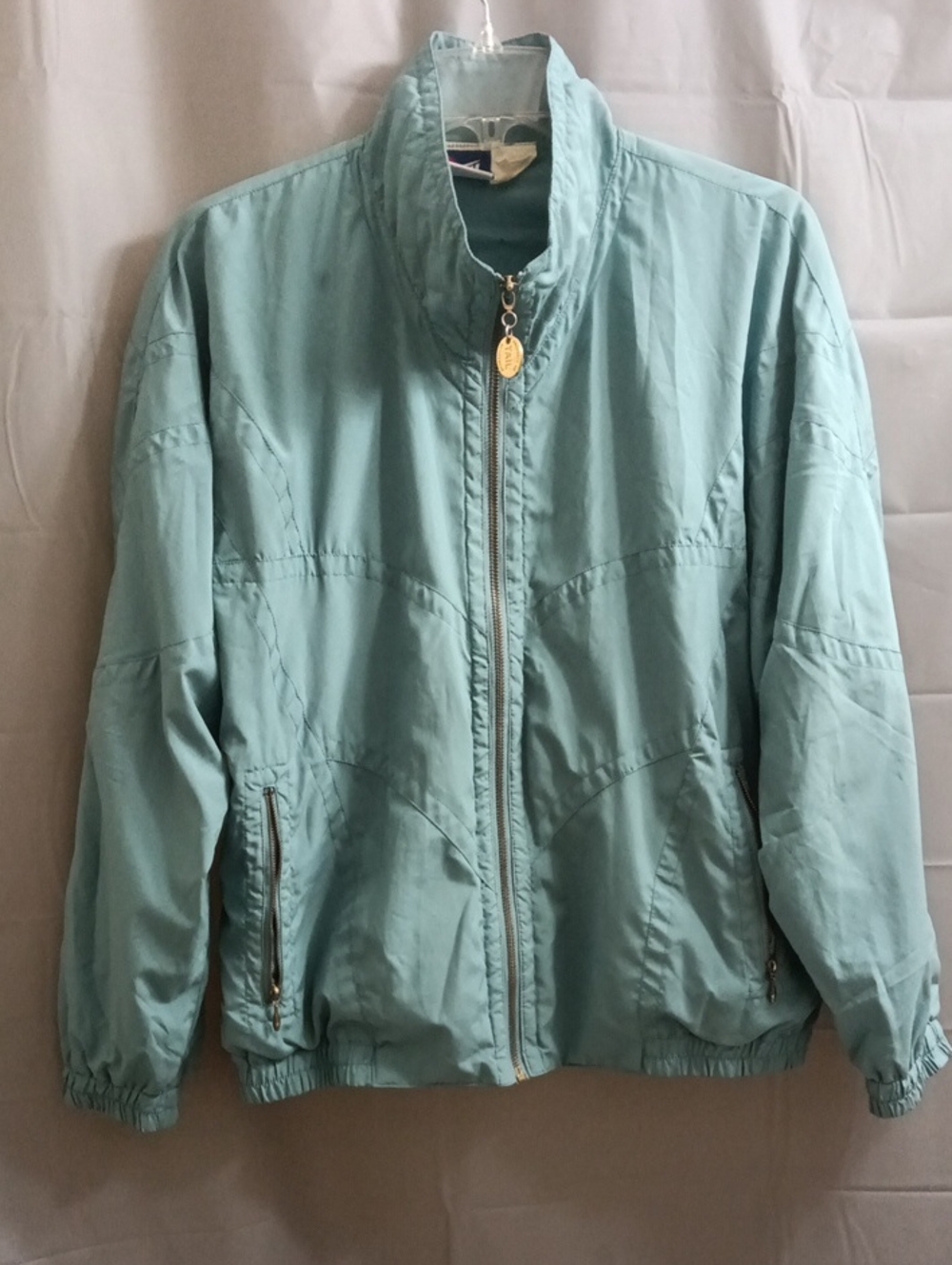 Tail Vintage Style Light Teal Windbreaker Jacket
